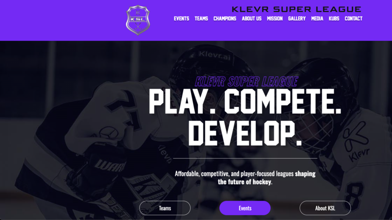 KLEVR Youth Hockey website